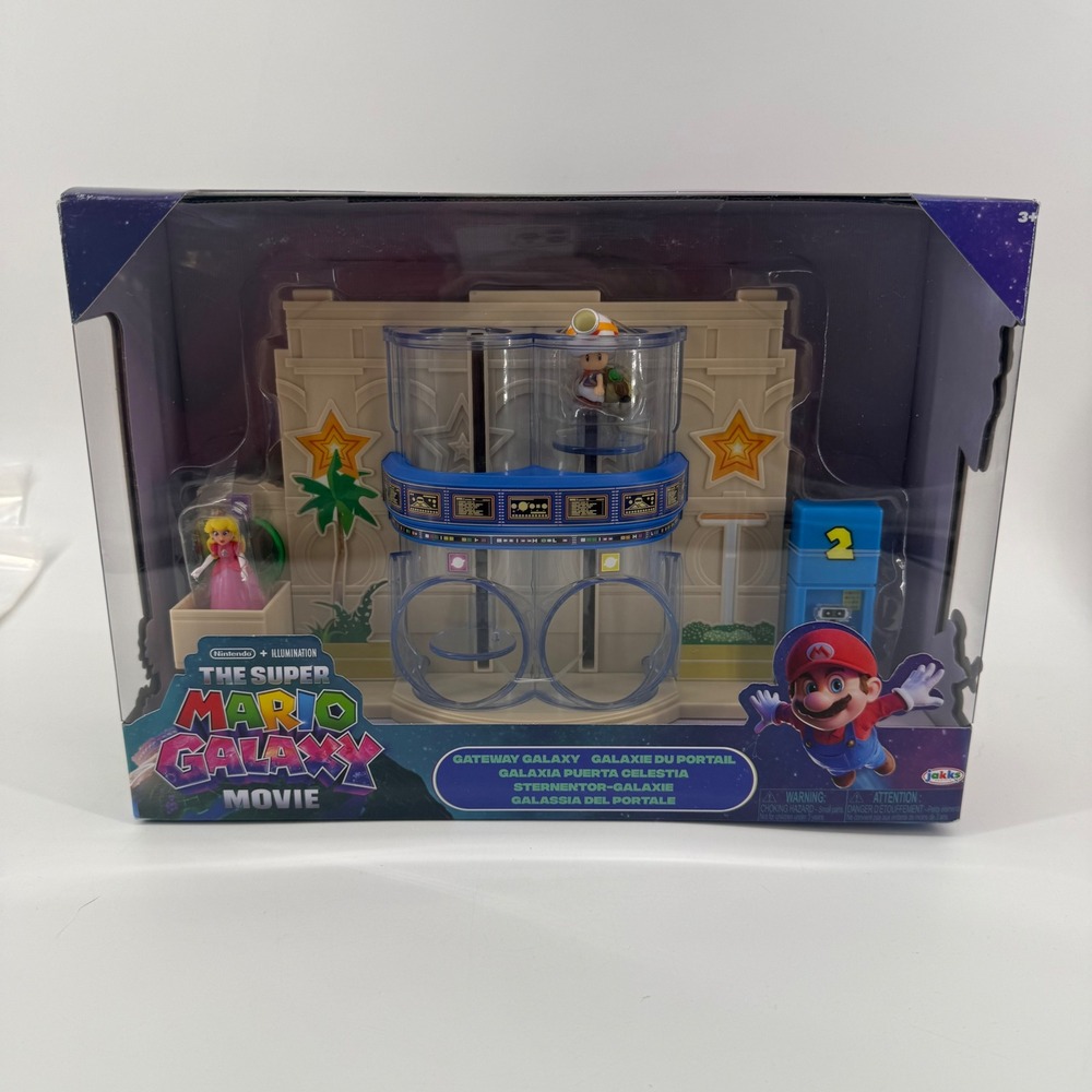 Jakks Pacific Super Mario Galaxy Movie Gateway Galaxy Playset Captain Toad Peach